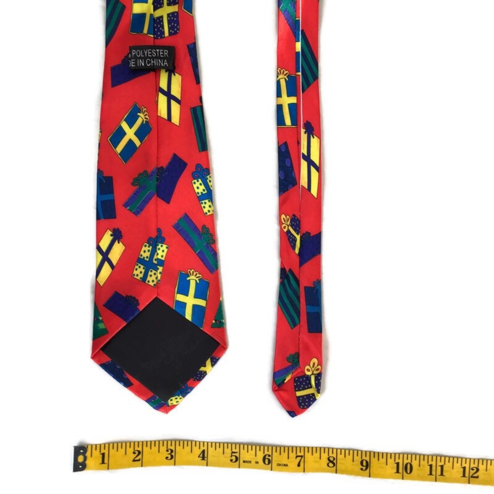 Christmas Tree Tie Multi Color Festive Tie - Picture 2 of 5